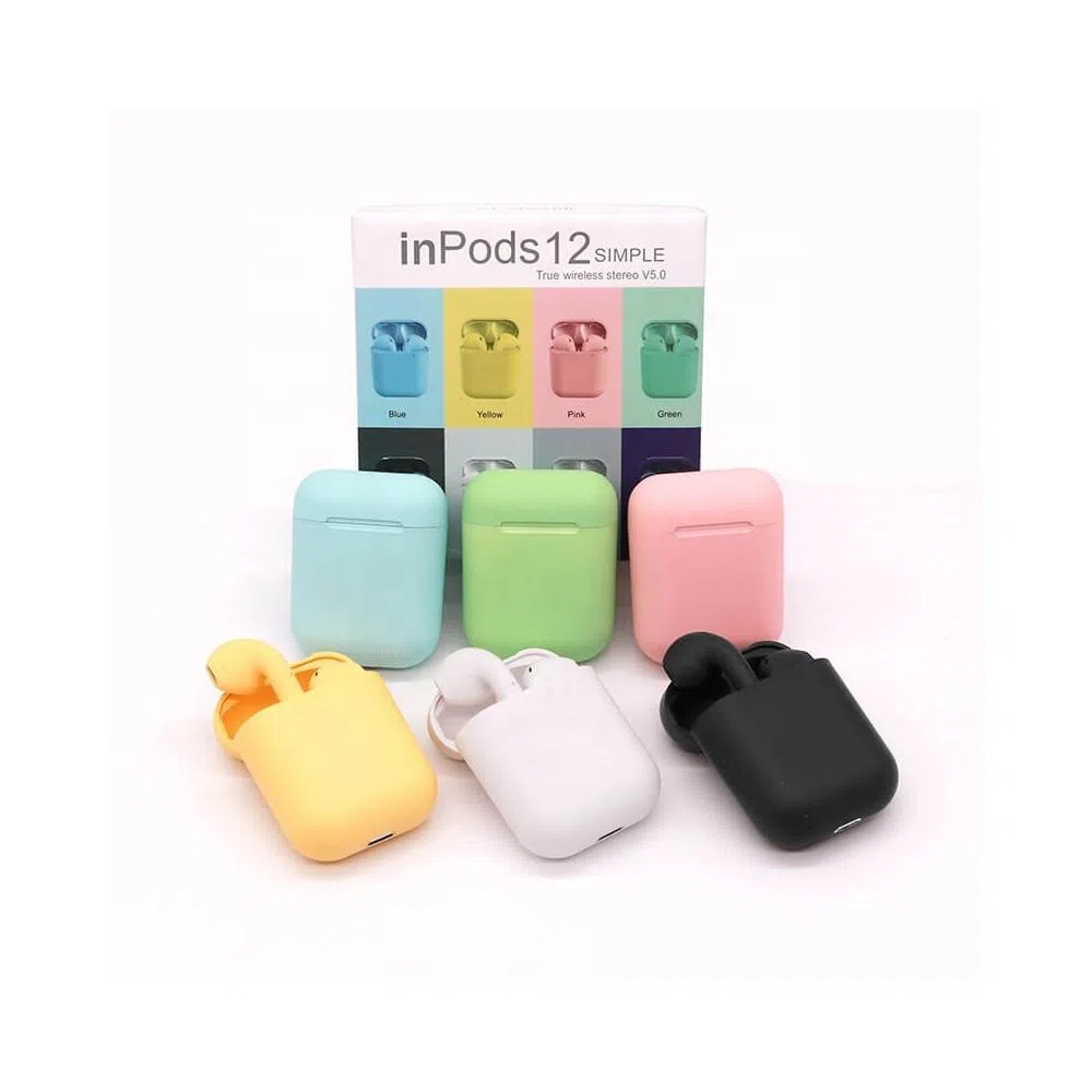 inpods 12 TWS Earphones i12 Bluetooth 5.0 Wireless Sport Earpiece in Pods 12 Earbuds With Charging Power Box