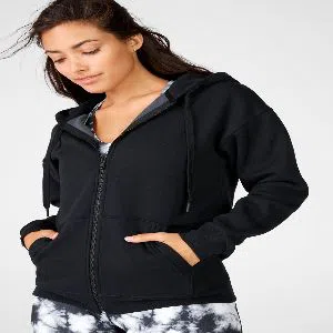 Cotton Hoodie For Women - Black