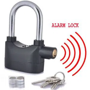 Security Alarm Lock With 6 Battery - Black