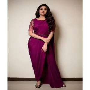 Satin Soft Silk Saree for Women - Deep Maroon no blouse piece 