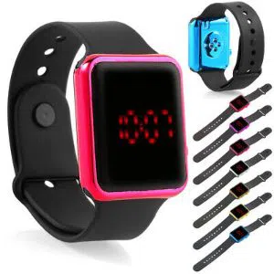 Fashionable Square LED Digital Sports Watch, Waterproof LED Wrist Watch