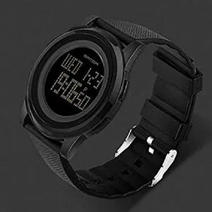 SANDA 337 Ultra-thin 9mm Sport Watch Men Electronic LED Digital Wrist Watches Waterproof Clock Calendar Watch for Male-BLUE