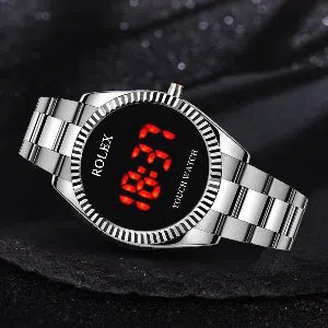Stainless Steel Digital Fashionable Watch, Time,Date Function Luxury Brand Watch For Men
