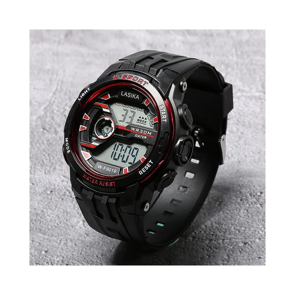 LASIKA W-H9019 Water Resistance/ Waterproof Silicon Digital Watch for Men With Lasika Box