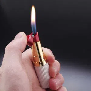 Originality Personality Maam Lipstick Modeling Lighter Inflation Flame Gas Lighter