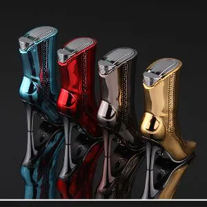 Creative Butane Gas Inflation Lighter Cool Beautiful Ladies Boots New High-heeled Shoes Red Flame Lighters Womens Smoking Gift random 1 Pc