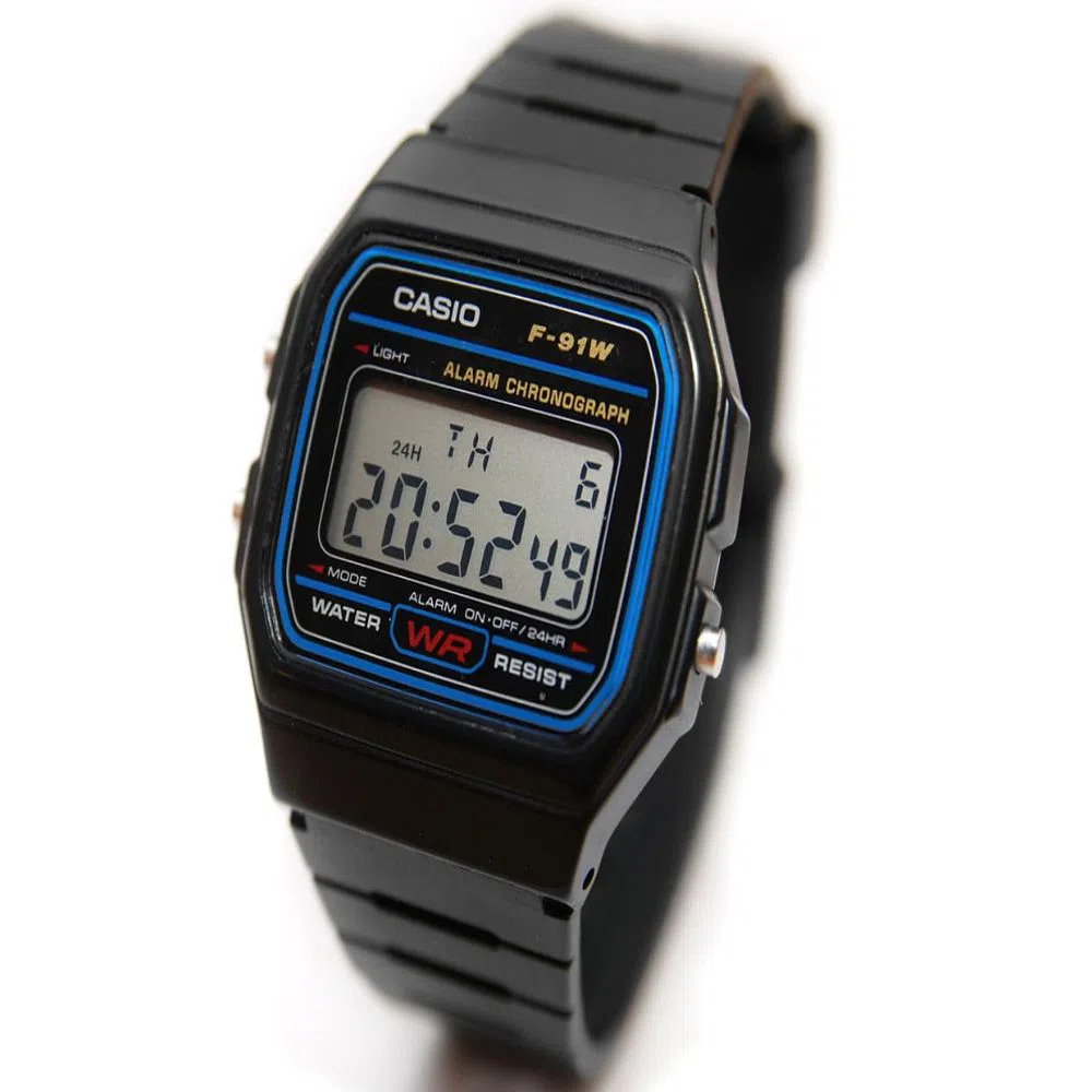 Digital F91W-1 Wrist Watch For Men - Black