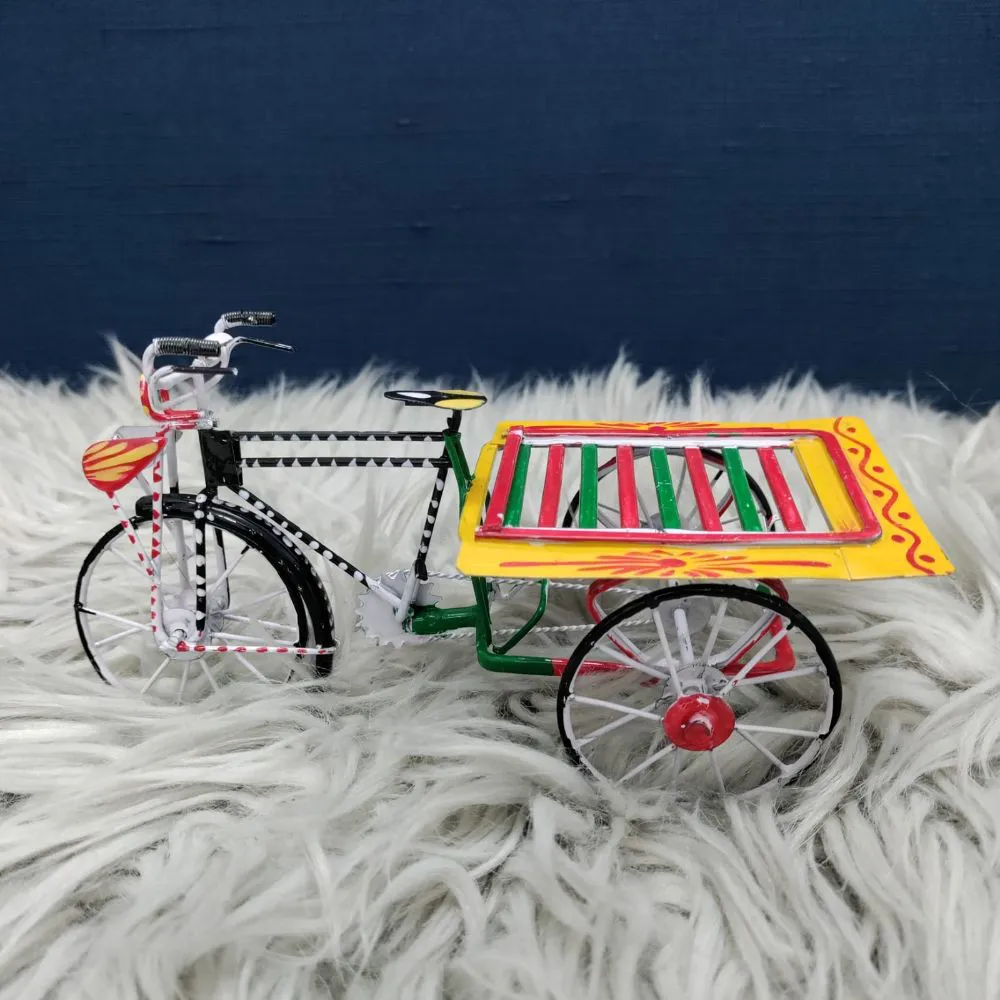 Van Gari Showpiece Miniature (Metal, Hand Painted, Rickshaw Painting