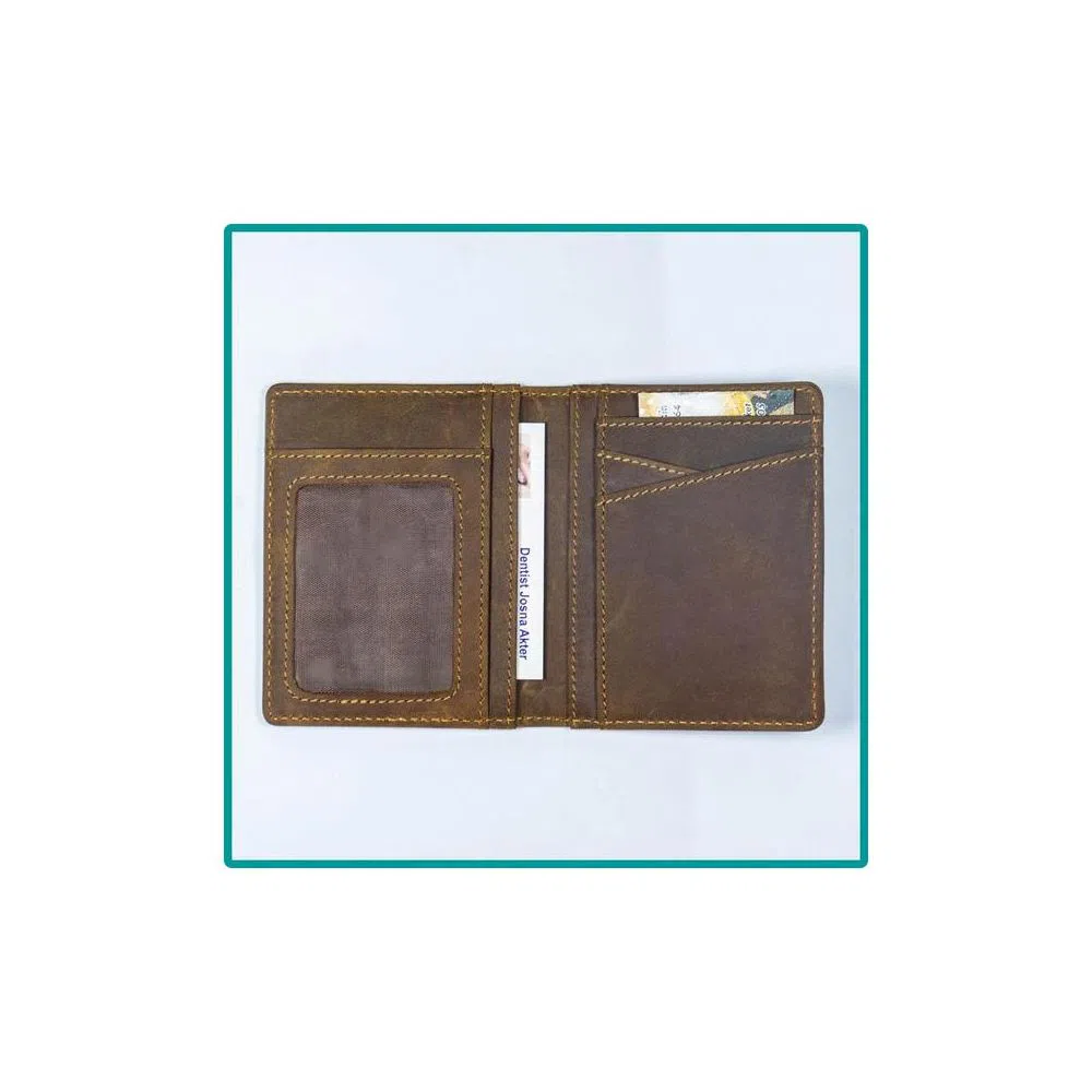 Original Leather Card Wallet Vintage Color Fingla 