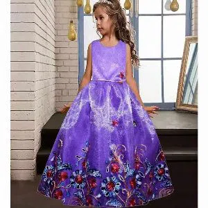 Purple Party Frock for Girls
