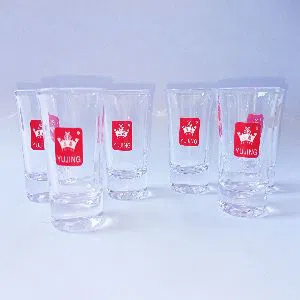 YUJING Mini Drinks Glass 6 Pieces set or Yujing Life Vogue Mini 6 Pcs Glass Set-50ml Model 9001