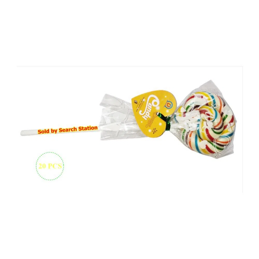 20pcs Dream Candy Big Rainbow Lollipop Multicolor Candy 1pack