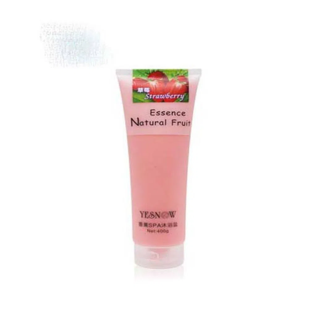 YESNOW Essence Natural Fruit Bath Salt (Strawberry) Body Massage Scrub 400gm-china