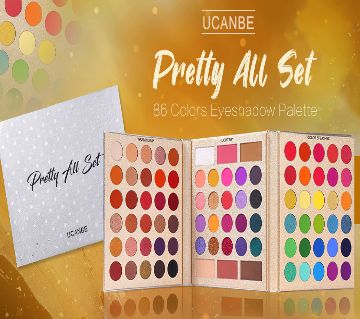 UCANBE Pretty All Set Eyeshadow Palette Holiday Gift Set Pro 86 Colors Makeup Kit Matte Shimmer Eye Shadow Highlighters Contour Blush Powder - China