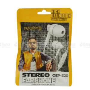 Realme Stereo OEP - E20 High Definition Sound Quality In-Ear Earphone Hands-Free