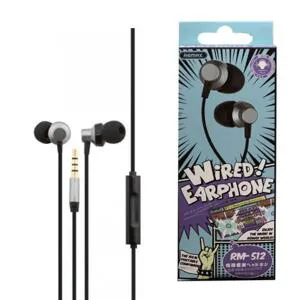 RM 512 High Performance Wired In Ear Earphone Stereo with Mic 3.5mm Jack