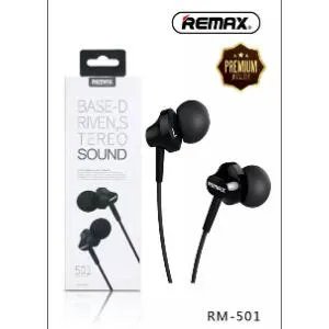 Remax BASIC 501i BASS STUDIO EAR PHONE WITH MIC 3.5mm JACK BALANCE SOUND IN EARPHONE