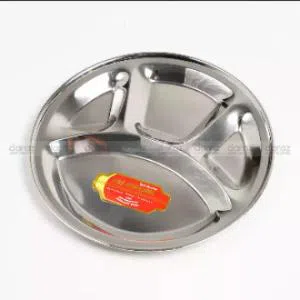 Stainless Steel Divided Plate 31 cm 1 Piece Silver