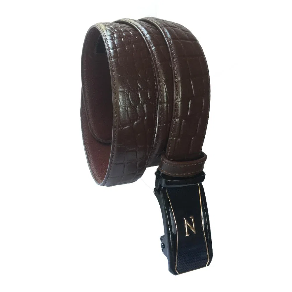 Leather belt for Men Gear/Auto( EL-1533) Brown