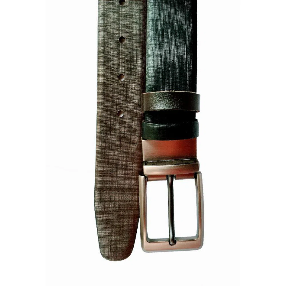 Reversible Leather belt for Men(1503) Black & Brown