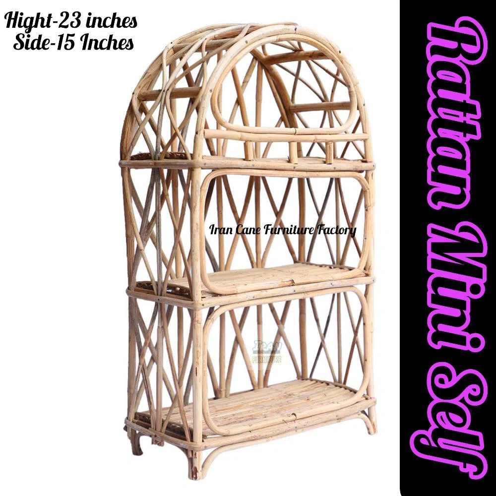 Rattan /Cane Mini Self For Home Handcrafted Self Model-01