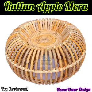 Exclusive Rattan/Cane Apple Style Mora For Home Decorations.