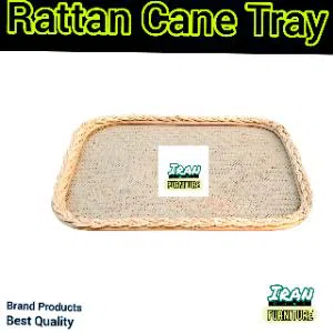 Rattan Home Serving Tray (Rectangle) Natural Barack-Fast Bread Food.