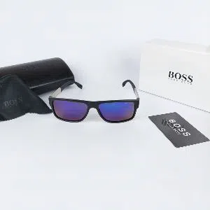 Hugo Boss Brand Blue Mirror Lens With Black Frame Sunglasses For Man (Copy)