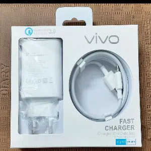 Vivo  Qualcomm 3.0 Premium Quality Quick  Fast Charger With Type-C Cable