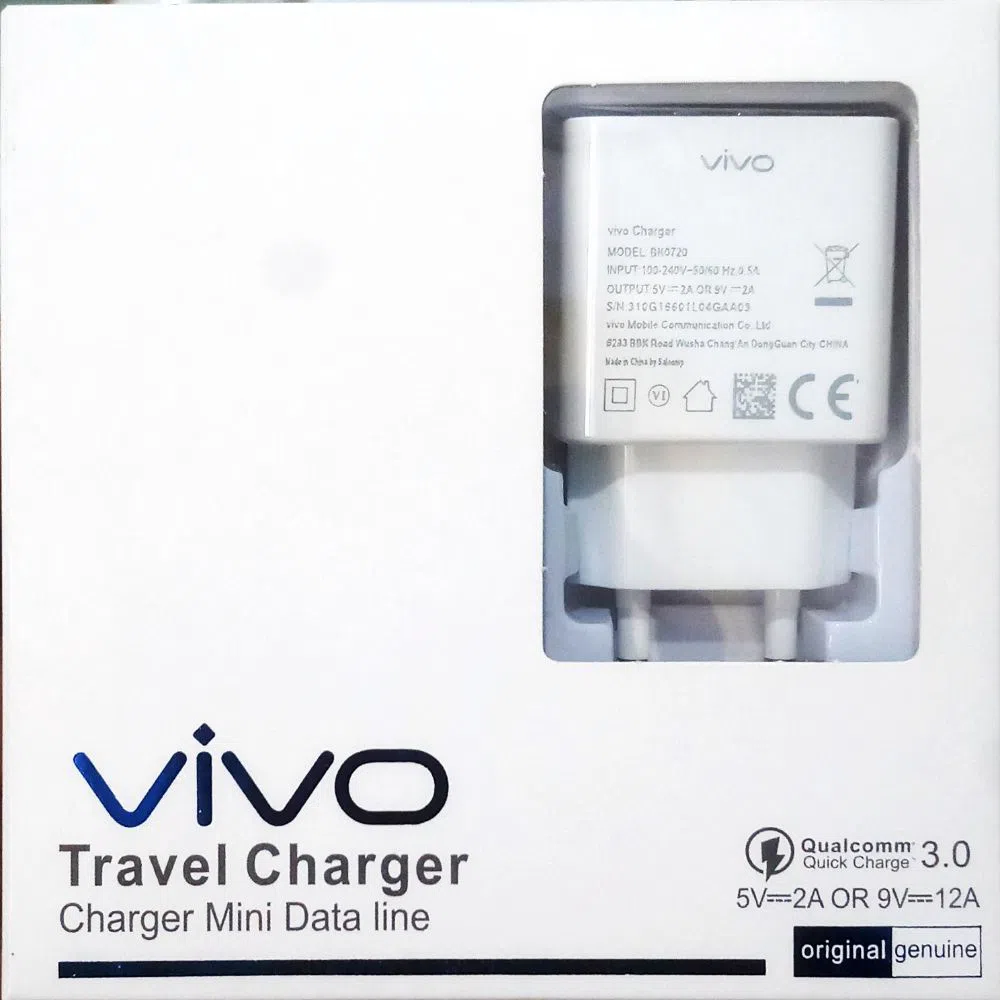 Vivo Smartphone  Qualcomm Quick Fast Charger 2.0 With Type-C Data Cable