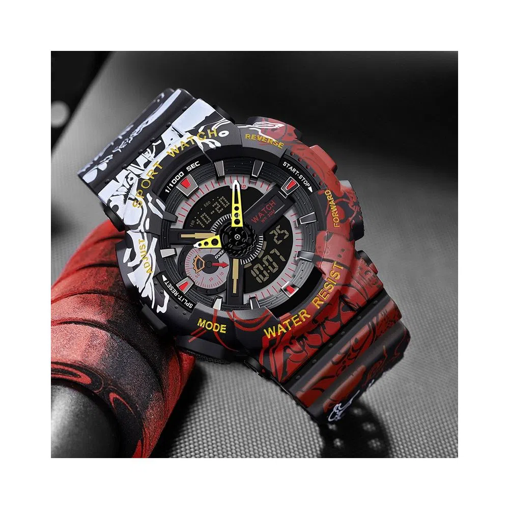Boys Digital Waterproof Sport Fashion Luxury Military Quartz Watch Alarm Day Time LED Wristwatches