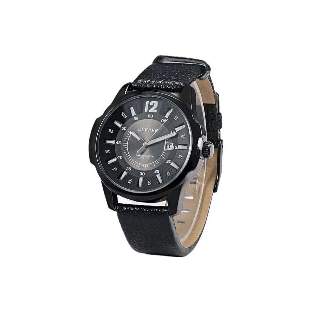 W644 - CURREN PU Leather Analog Watch For Men