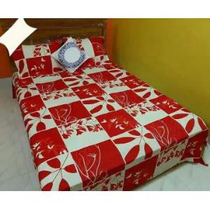 Cotton Double Size Bed Sheet With Pillow Covers