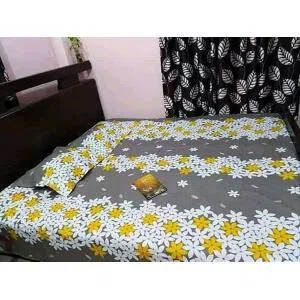 Cotton Double Size Bed Sheet With Pillow Covers