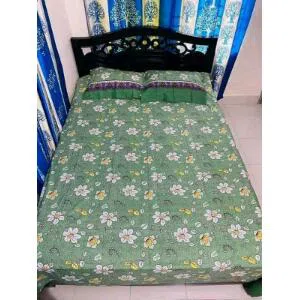 Cotton Double Size Bed Sheet With Pillow Covers