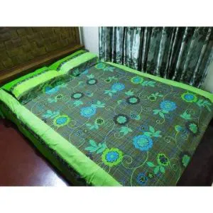 Cotton Double Bed Sheet With Two Pillow Covers