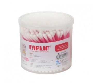 Farlin Plastic স্টিম কটন বাড  200 Pcs- Multicolor