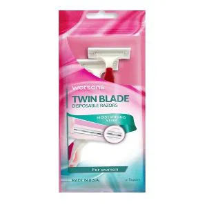Watsons Twin Blade Disposable Razors for Women 2 Pieces