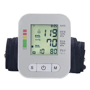 Electronic Digital Blood Pressure Monitor Sphygmomanomete, Blood Pressure Monitor with LCD Back-light Digital Heart Beat Tester