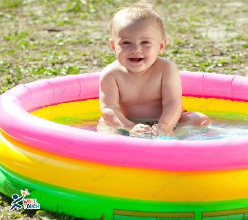 Baby Bath Tub,  বেবি সুইমিং পুল with Pumper (34 X10inch) - Multicolor