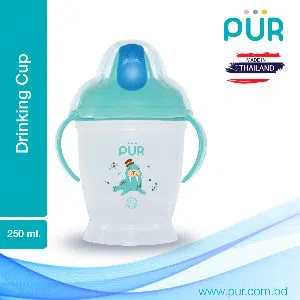 Pur Twin Handle Drinking Cup Walrus Print (BLUE) 250ml. - (5506)