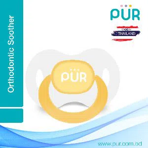 Pur Orthodontic Silicone Soother (Yellow) (3m+) - (14017) - M
