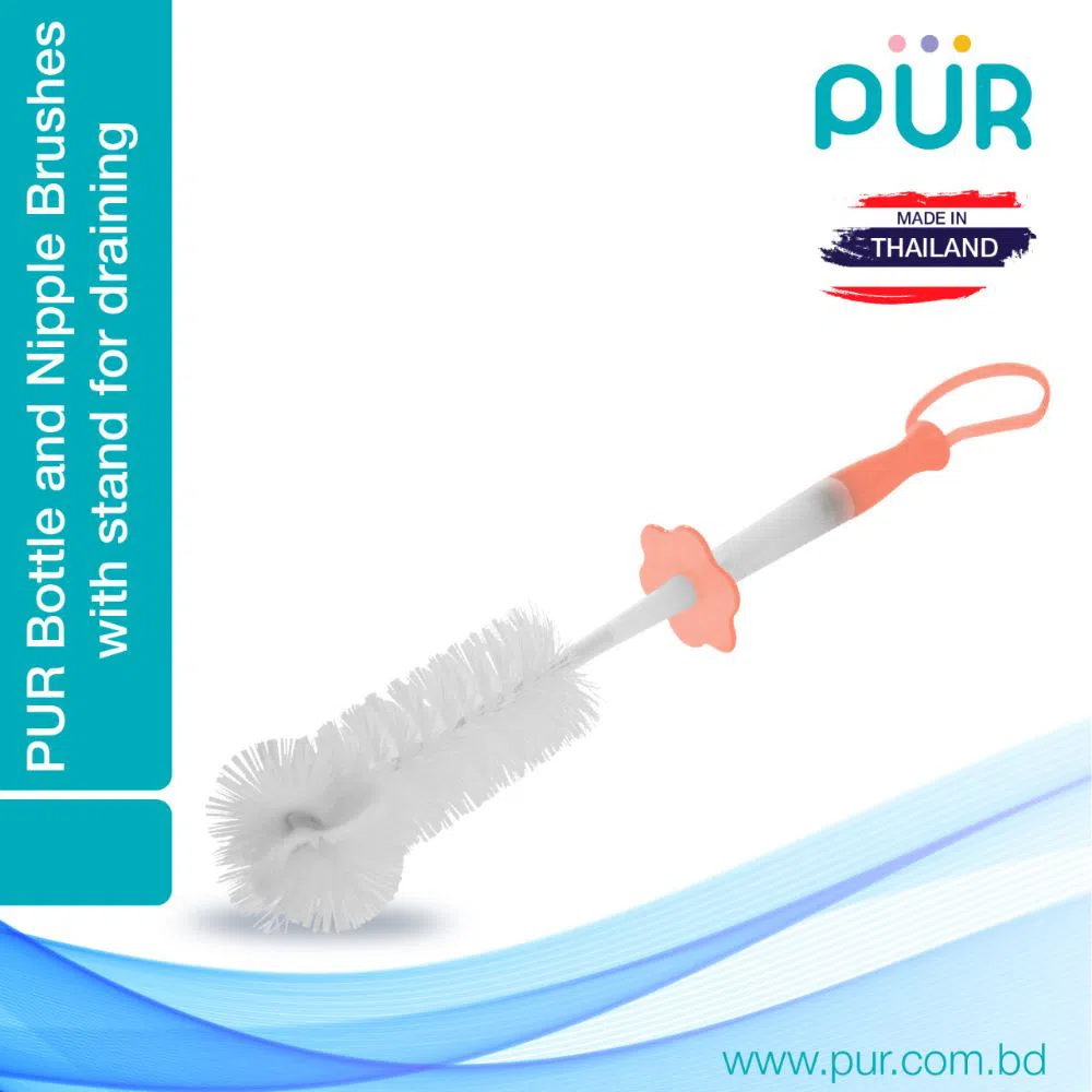 PUR Bottle and Nipple Cleaning Brushes (Orange) - (6101) - M