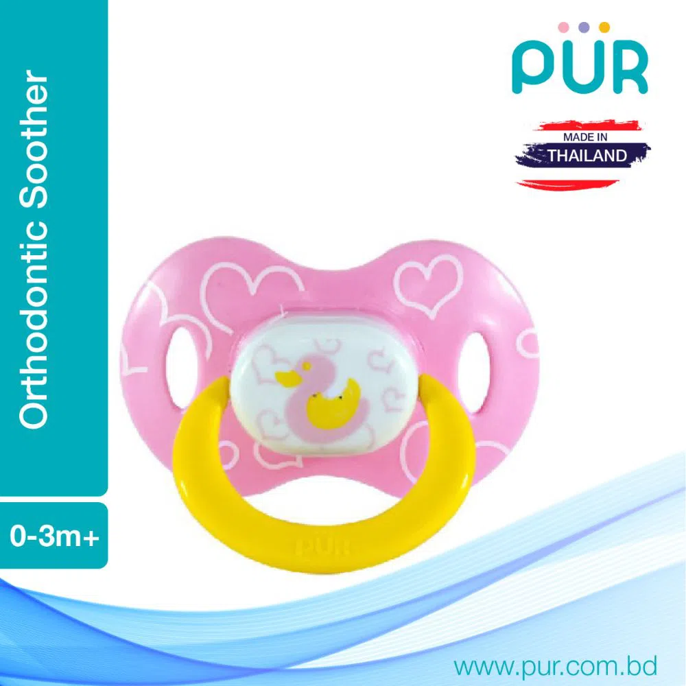 PUR Orthodontic Silicon Soother (0-3m+)  (14015)