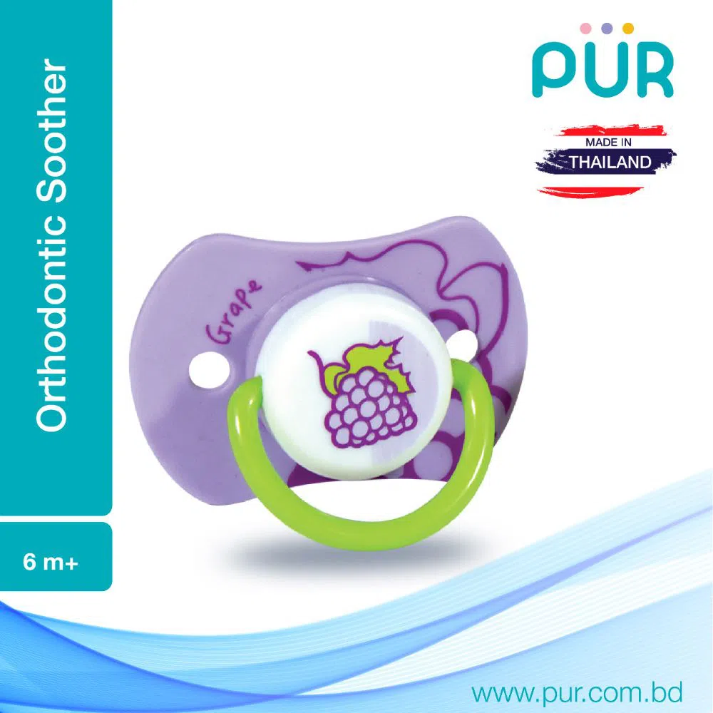 Pur Orthodontic Silicon Soother (6m+) (Purple) - (14029)