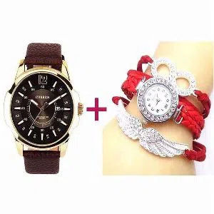 Gents watch and ladies wrist watch combo