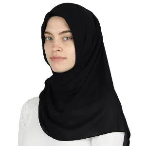 Chiffon georgette hijab - Black