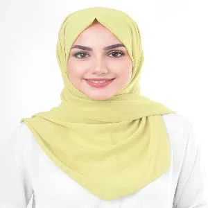 Chiffon georgette hijab - Yellow
