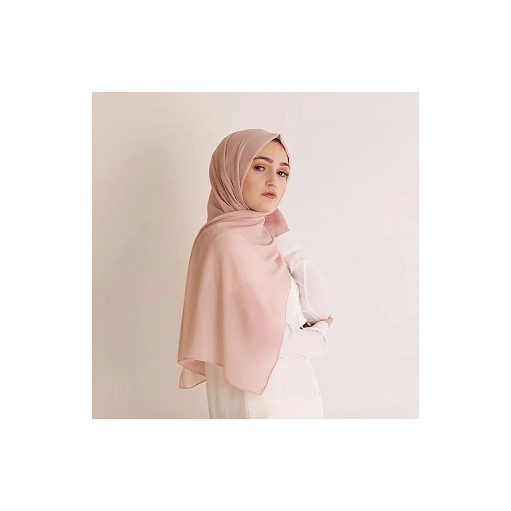Chiffon georgette hijab - peach
