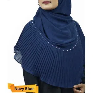 Chiffon Georgette hijab kuchi - Blue